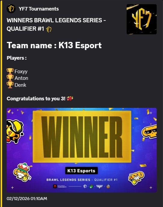 qualif1 tournament winner