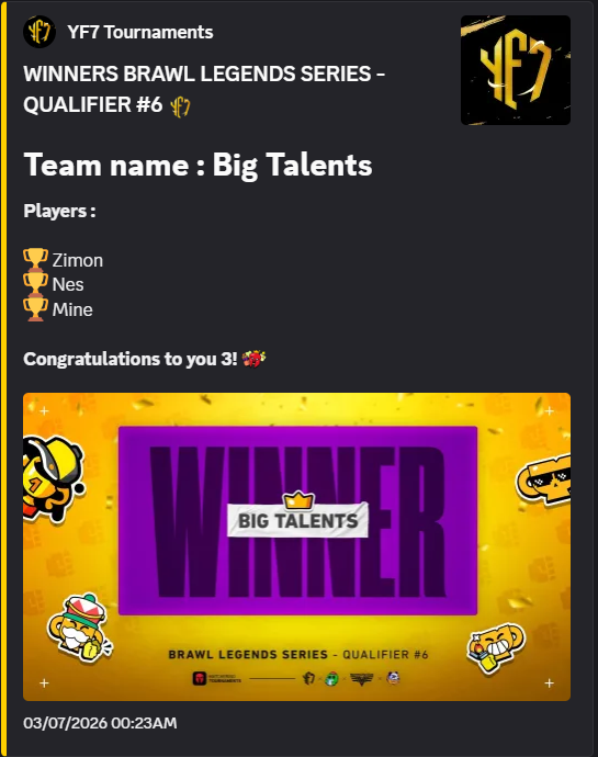 qualif6 tournament winner