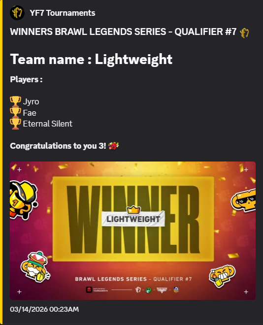 qualif7 tournament winner