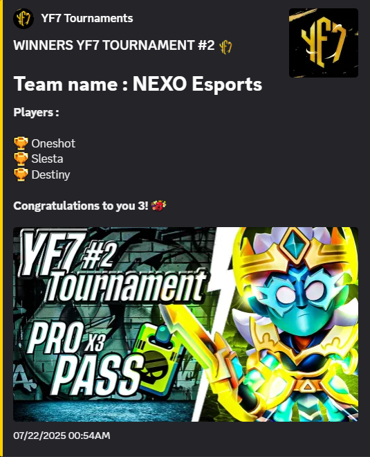 second tournament winner