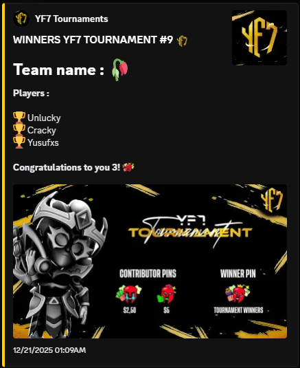 nine tournament winner